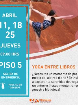 cartel informativo mostrando a una mujer haciendo yoga